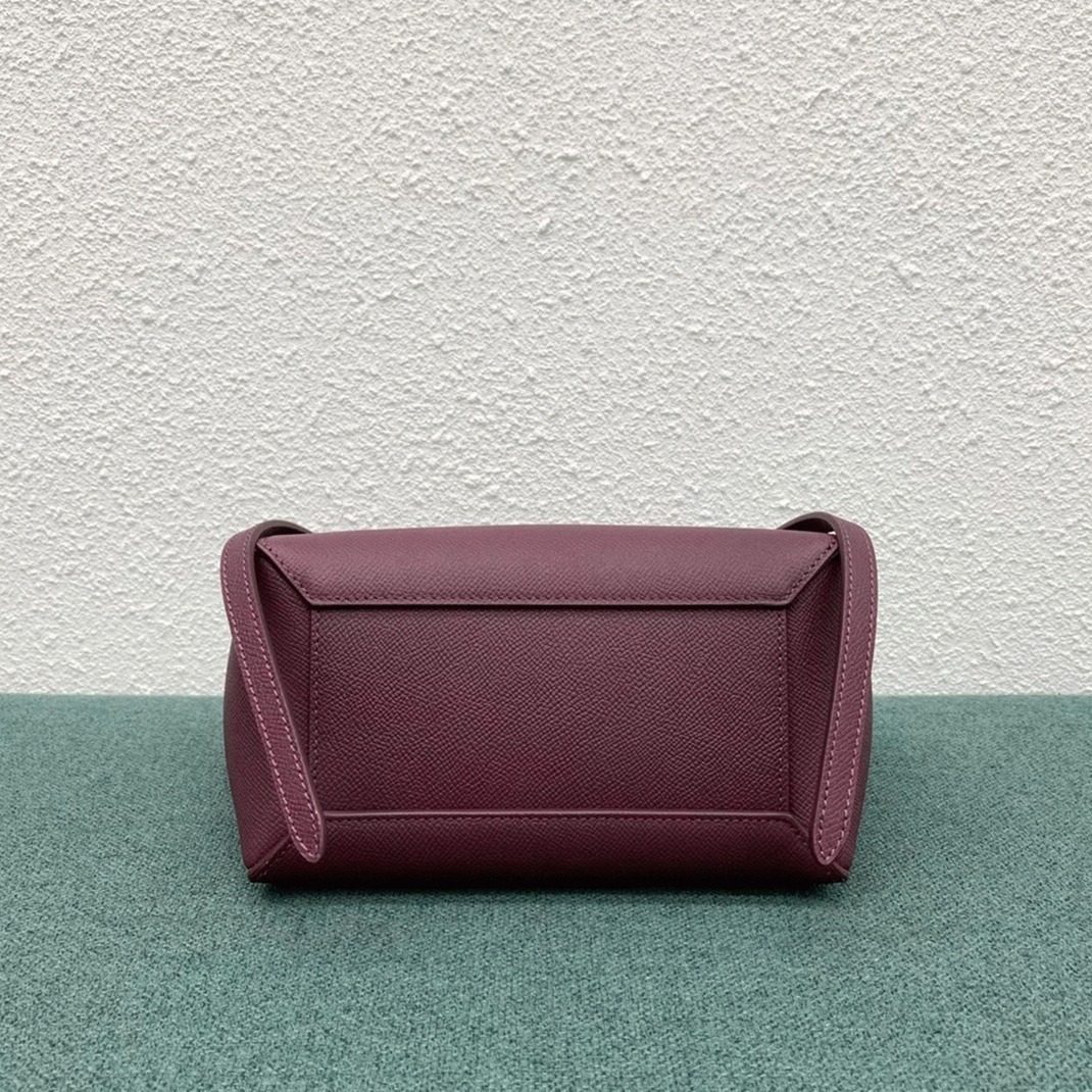 Celine Belt Nano Bag Fake in Bordeaux