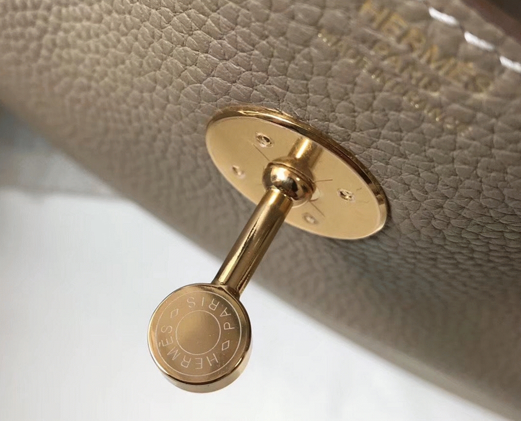 Knockoff Hermes Lindy 30cm bag in gris tourterelle tone