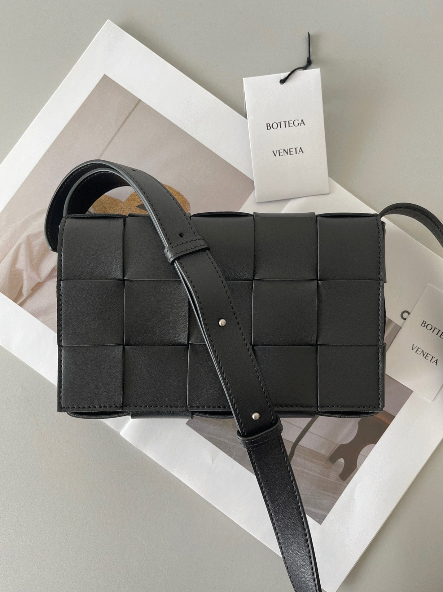 Top Quality Faux Bottega Veneta Cassette Bag In Black