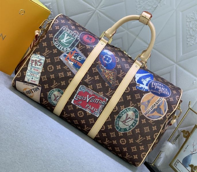 Louis Vuitton Flight Mode Monogram Canvas Keepall Bandouliere 45 Travel Bag