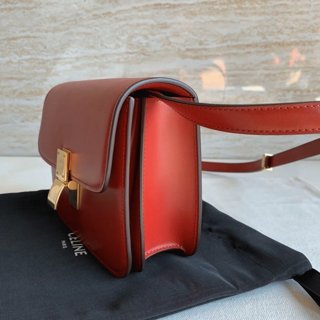 Top Quality Fake Celine Classic Box Teen Bag In Red
