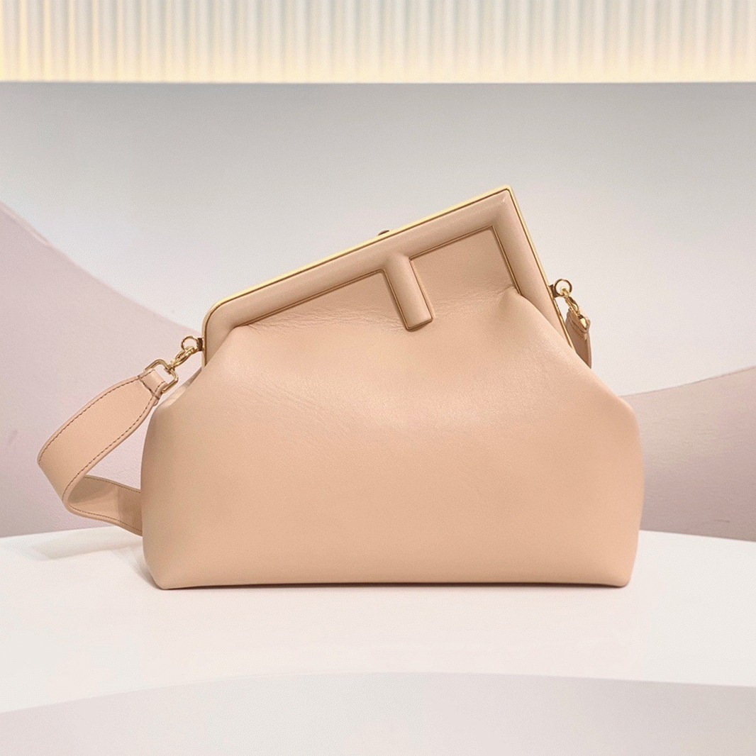 Top Quality Fake Fendi First Medium Bag In Powder Pink Nappa Leather