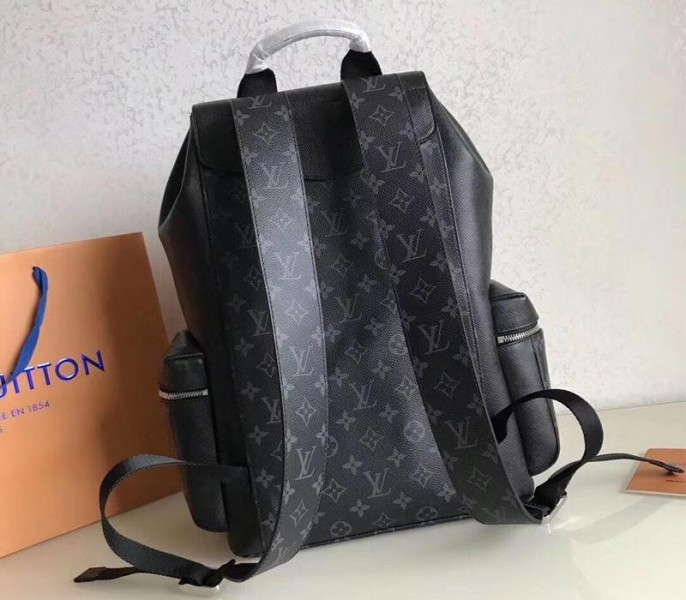 Louis Vuitton Taiga Leather Outdoor Backpack In Eclipse Black