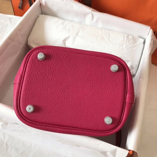 Peach knockoff Hermes Picotin Lock 18cm handbag