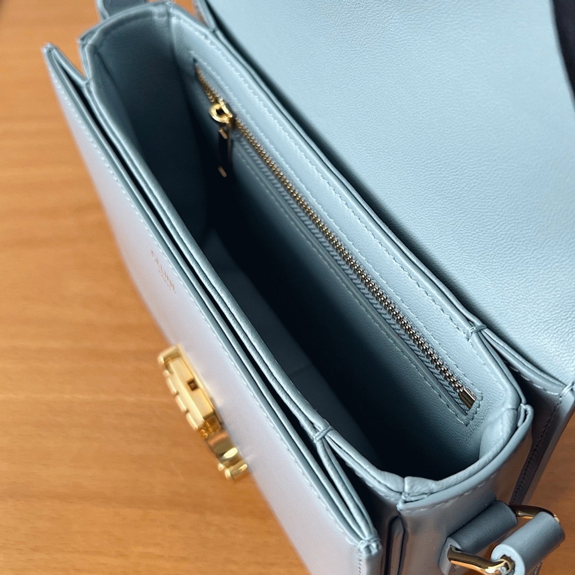 Top Quality Replica Celine Triomphe Teen Bag In Pale Blue