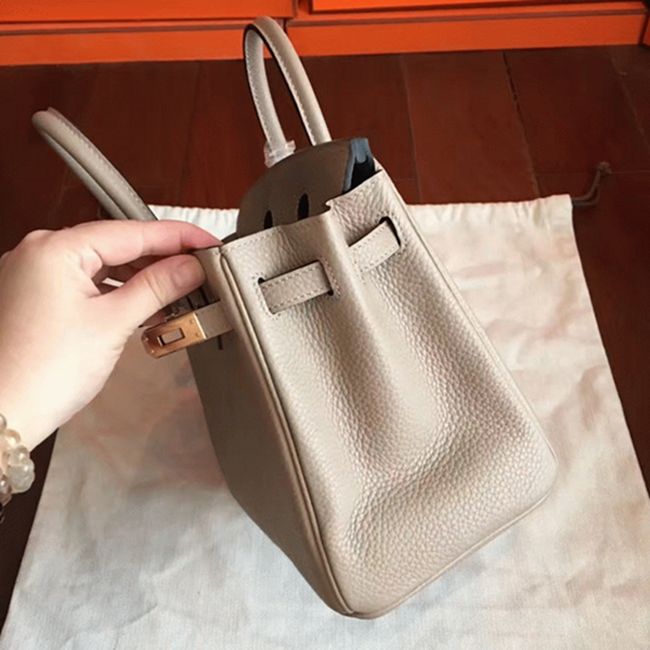 Fake Hermes AAAAA Grey 25cm Birkin Purse