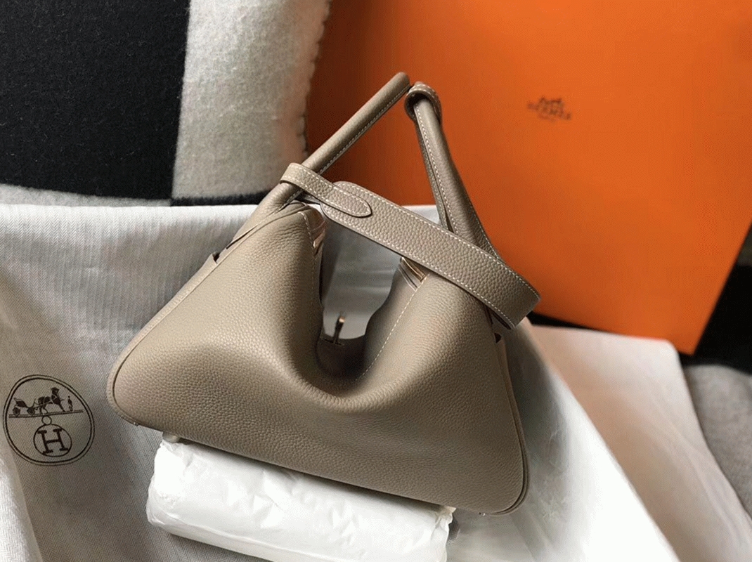 Knockoff Hermes Lindy 30cm bag in gris tourterelle tone