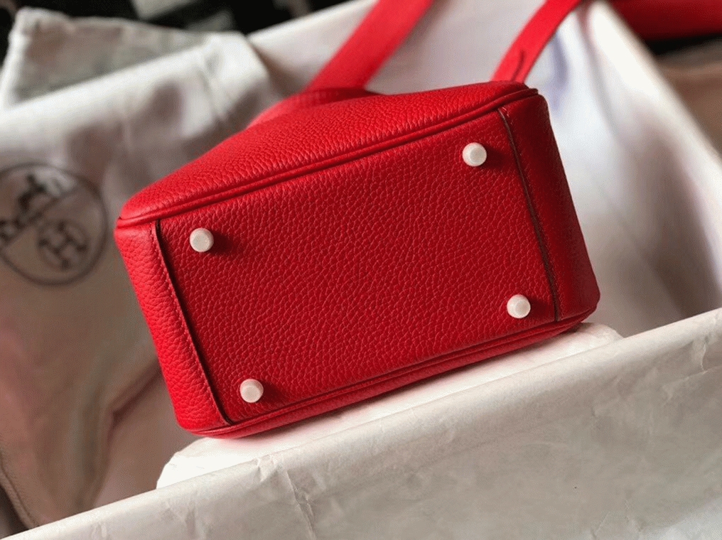 Fake designer Hermes Lindy Mini handbag in red