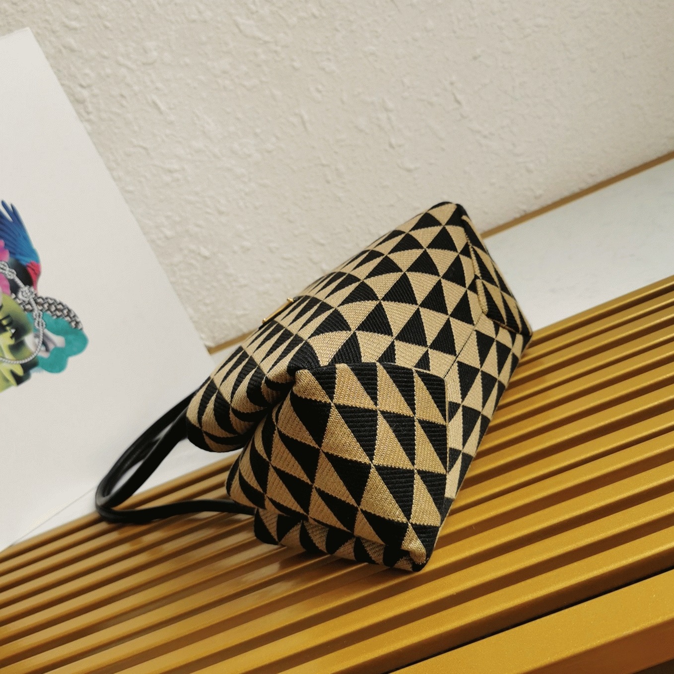 Prada Supernova Small Shoulder Bag Imitation in Black/Beige
