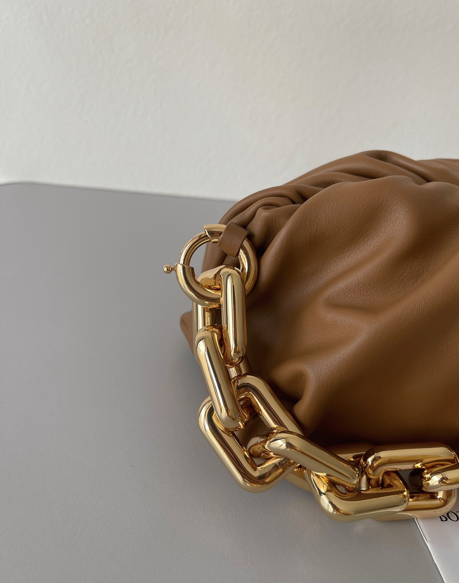 Replica Bottega Veneta The Chain Pouch Bag Teak