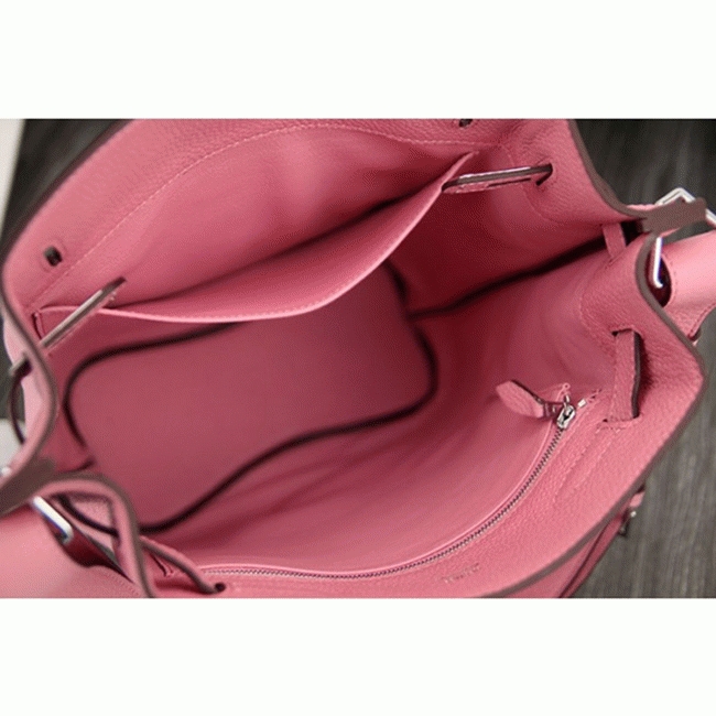 Pink Leather Replica Hermes So Kelly 22cm Feminine Shoulder Bag