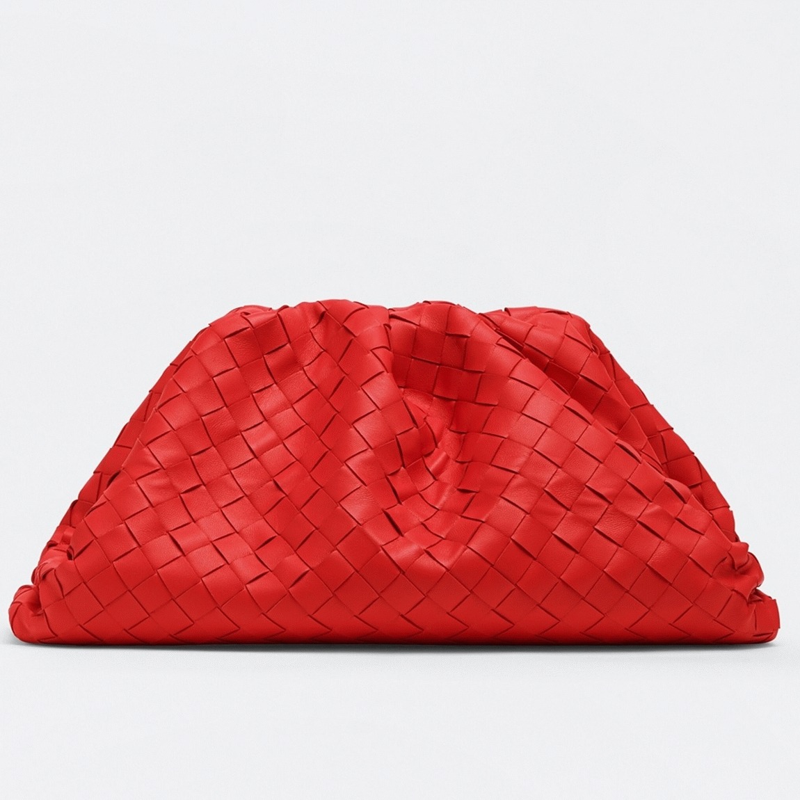 Fake Bottega Veneta Large Pouch Clutch Bag Red