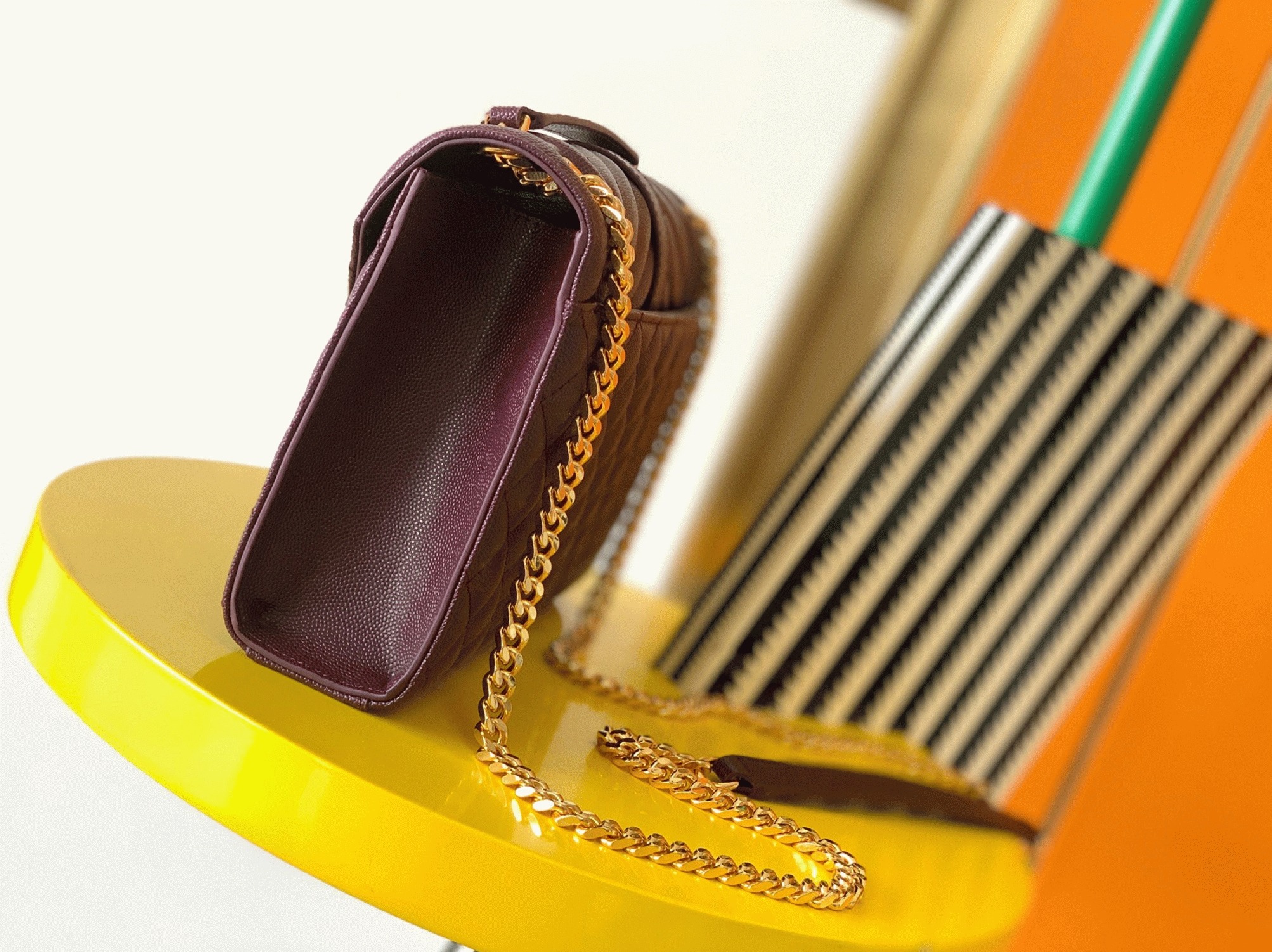 Fake Saint Laurent Envelope Medium Bag Bordeaux