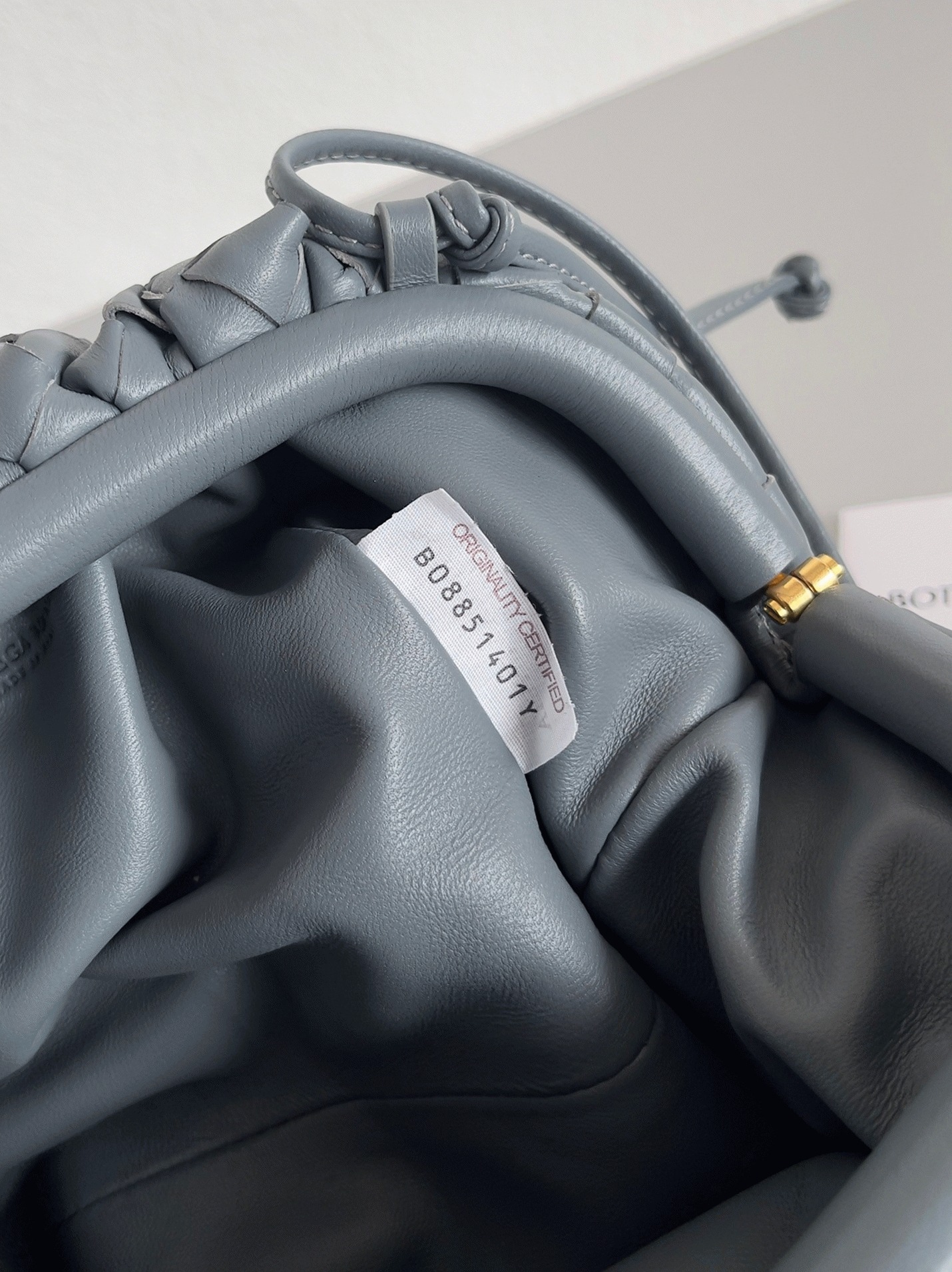 Fake Bottega Veneta Mini Pouch with Strap Thunder
