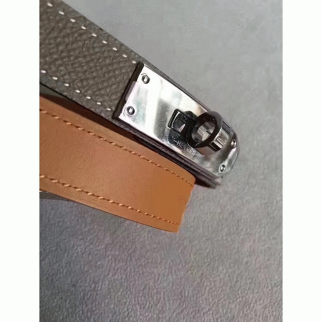 Etoupe epsom fake designer Hermes Kelly belt