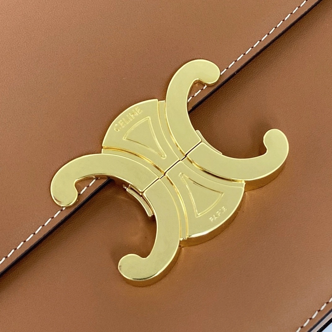 Top Quality Faux Celine Triomphe Medium Bag In Brown