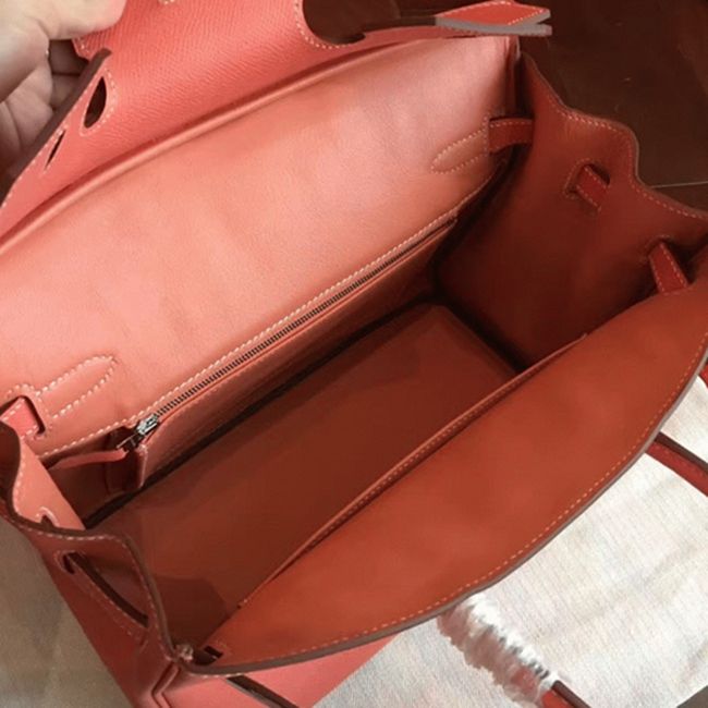 1:1 High-End Orange Hermes Birkin 30cm Counterfeit Bag