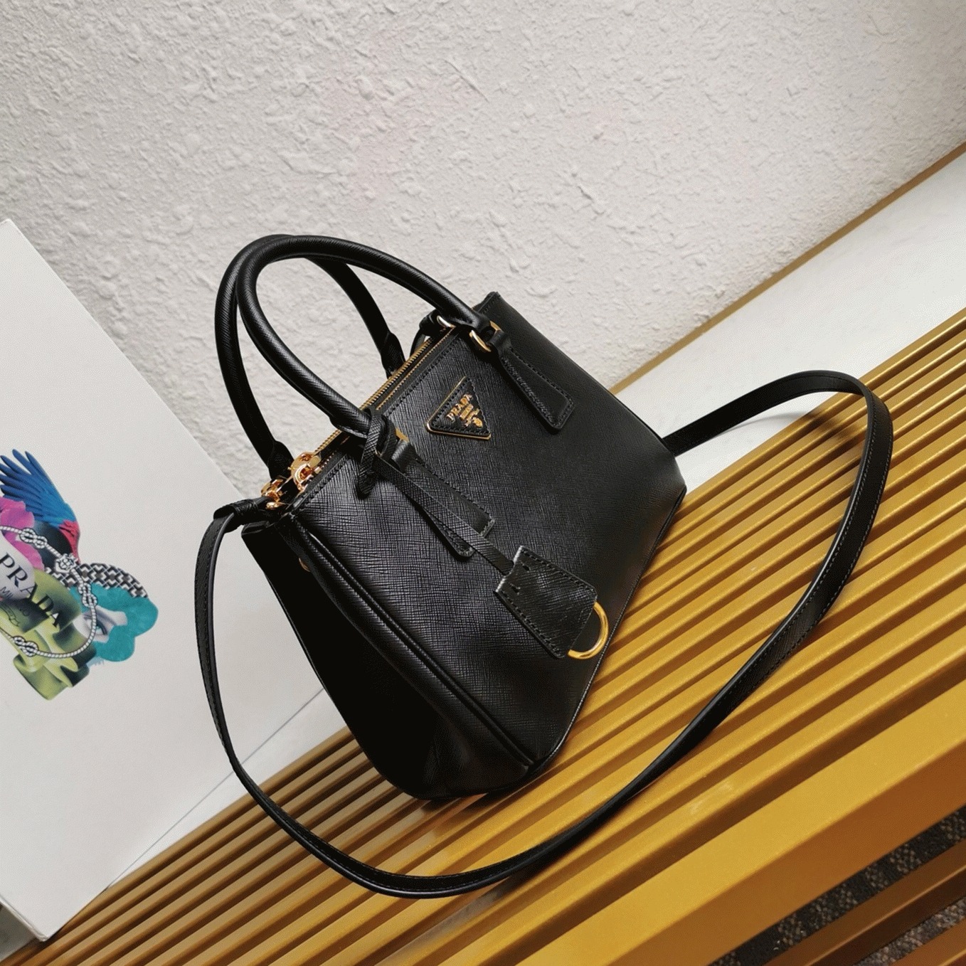 Black Prada Galleria Small Bag Fake