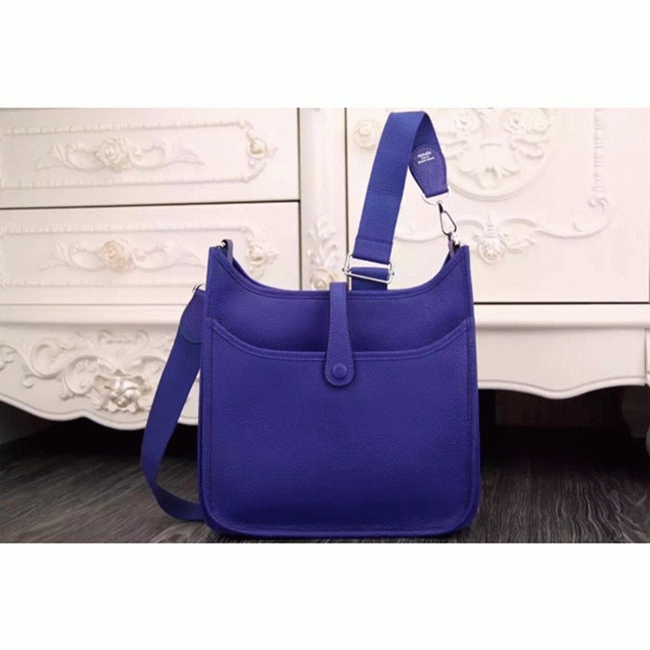 Electric Blue Evelyne III PM Bag Replica AAA Hermes Crossbody