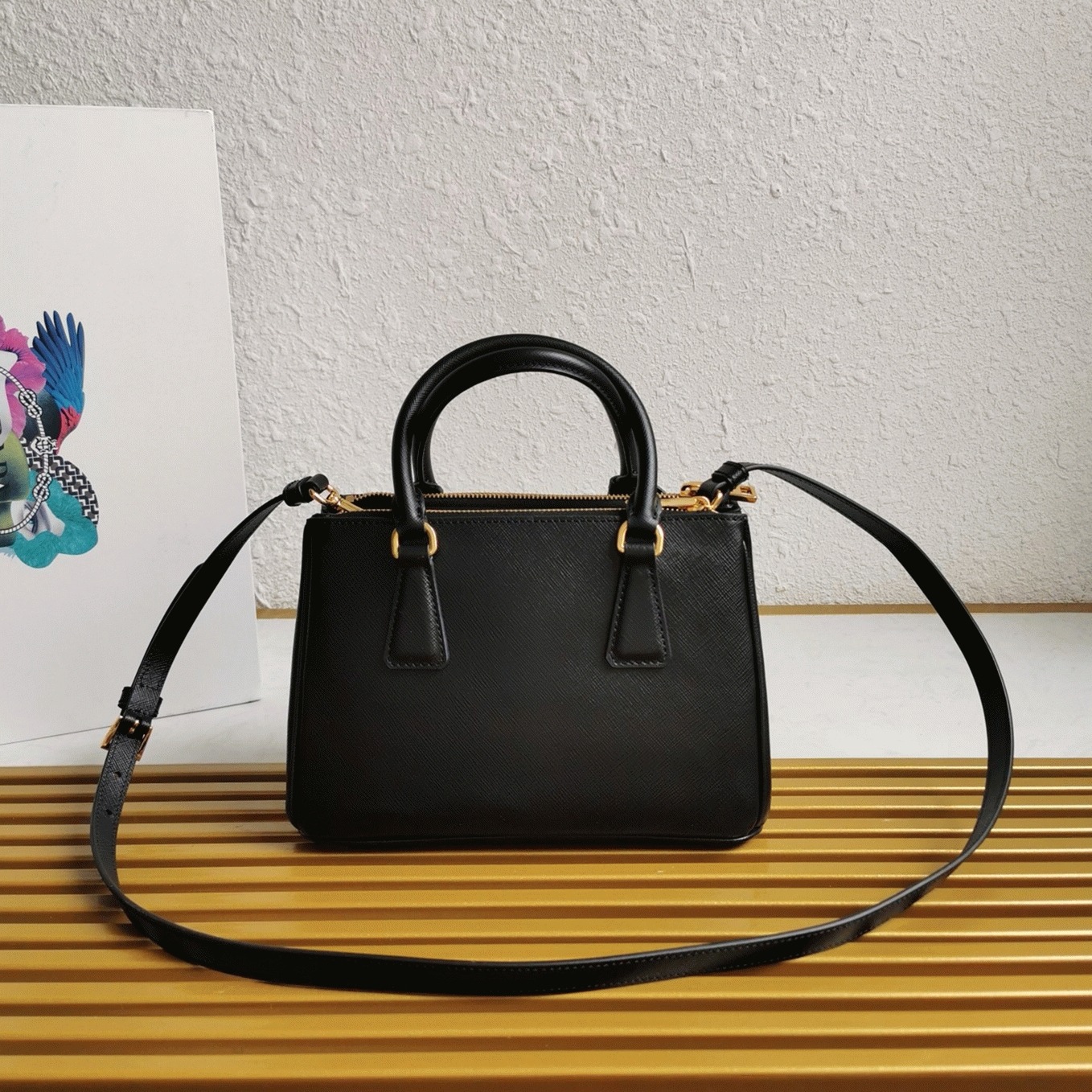 Black Prada Galleria Small Bag Fake
