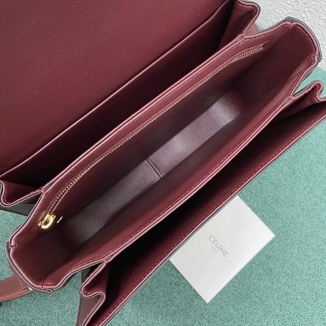 Top Quality Replica Celine Triomphe Large Bag In Bordeaux