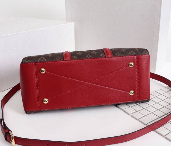 Louis Vuitton Monogram Canvas Soufflot MM Bag In Cerise Red