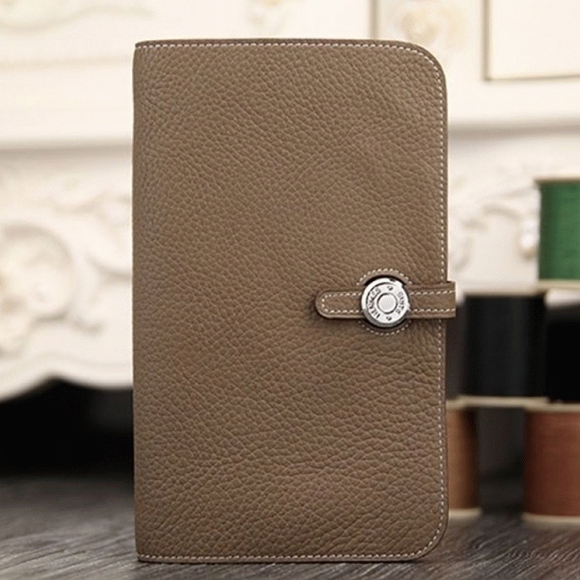 Etoupe best copy Hermes Dogon combine wallet