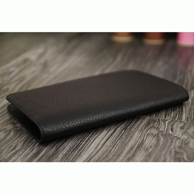 Black fake luxury Hermes Dogon combine wallet