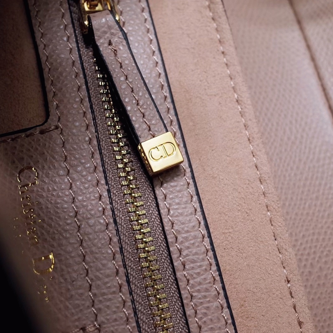 Dior Saddle Bag Fake in Blush Grained Calfskin