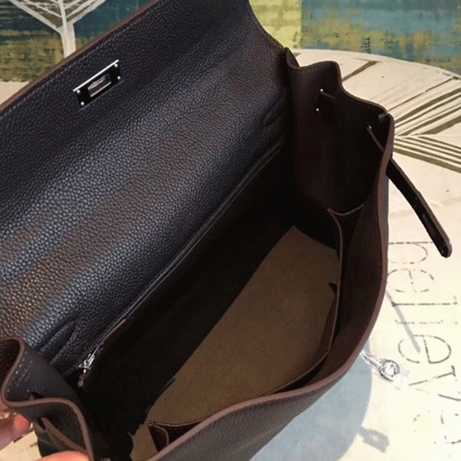 Cafe Clemence Replica Hermes Kelly 35cm Handbag Elegant Brown