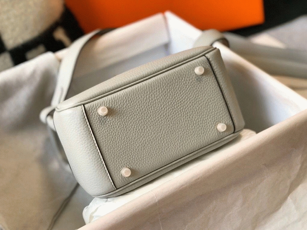 Best replica Hermes Lindy Mini handbag in pearl grey