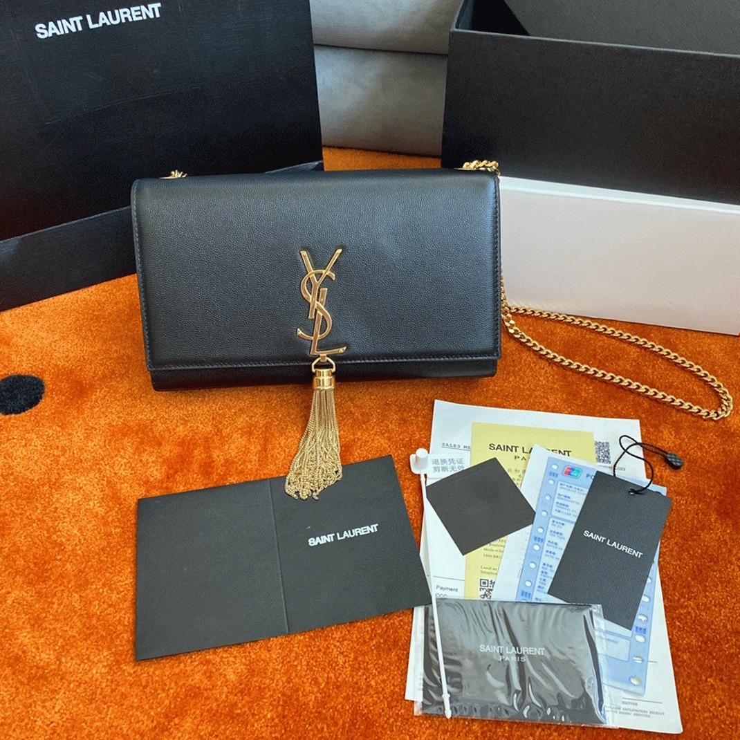 Saint Laurent Kate Medium Tassel Bag Black