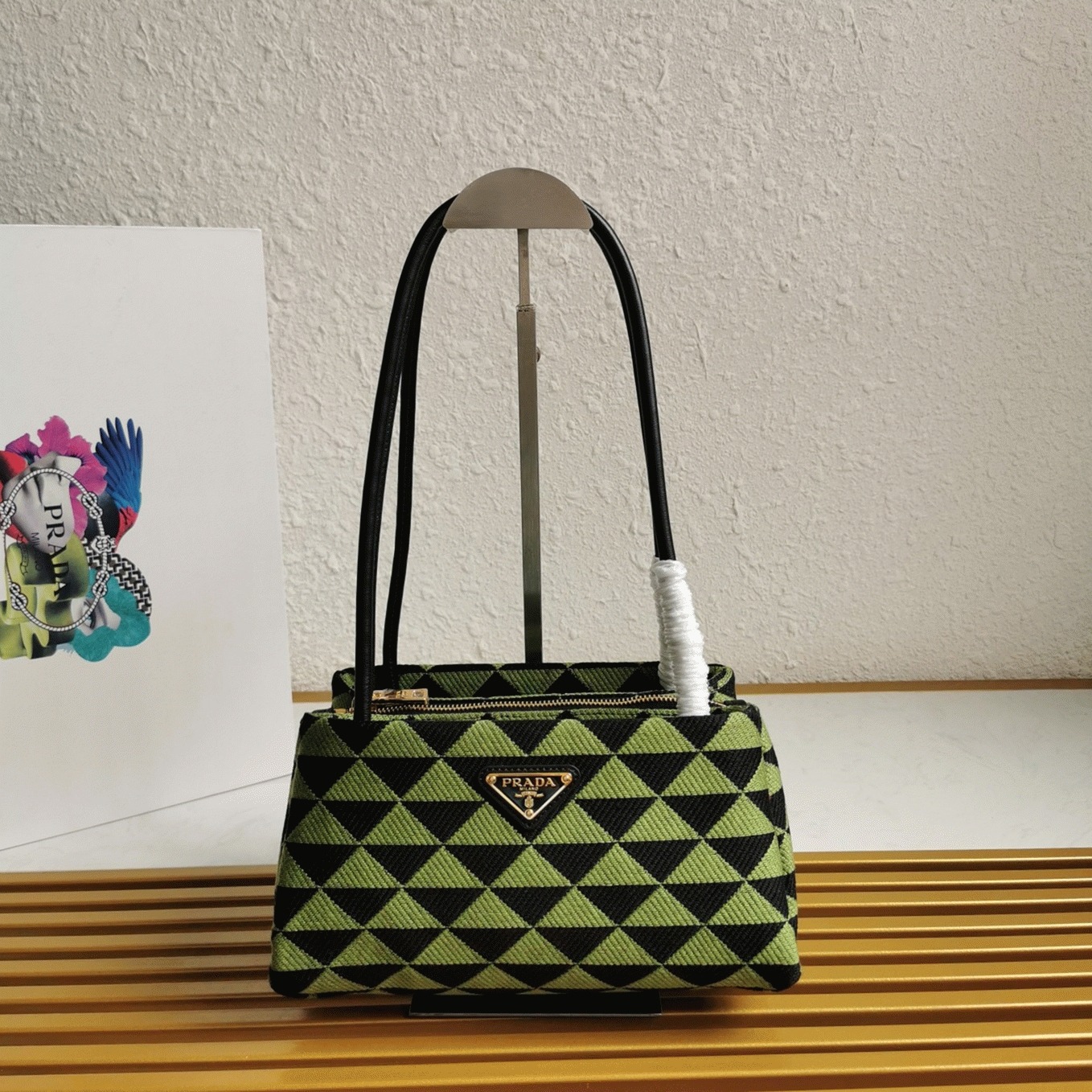 Prada Supernova Small Shoulder Bag Replica in Black/Green