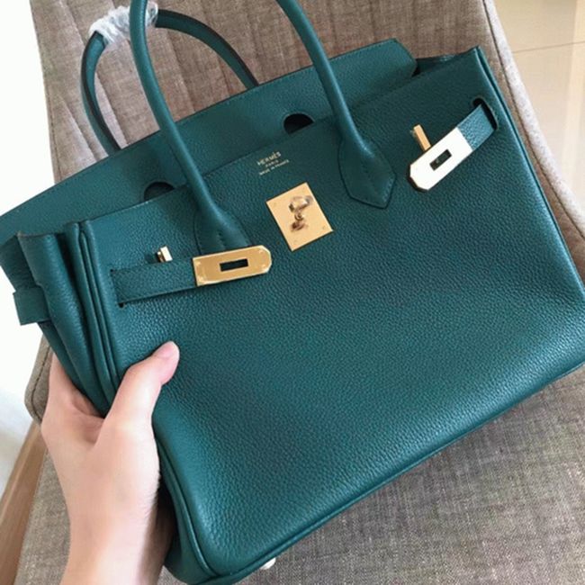 1:1 Copy Hermes Birkin 30cm Bag in Malachite Shade