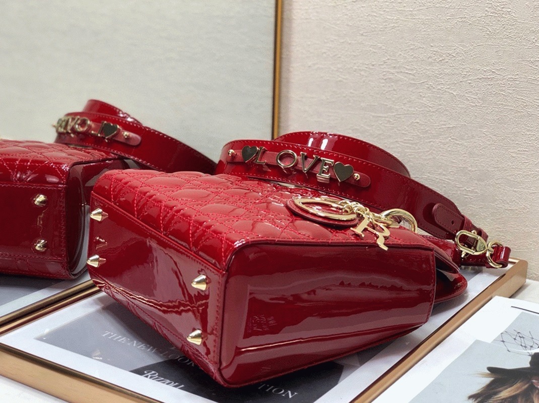 Dior Small Lady Dior My ABCDior Bag Fake in Red