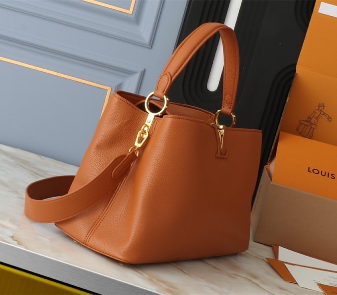 Louis Vuitton Capucines GM Souple Handbag In Cognac Brown