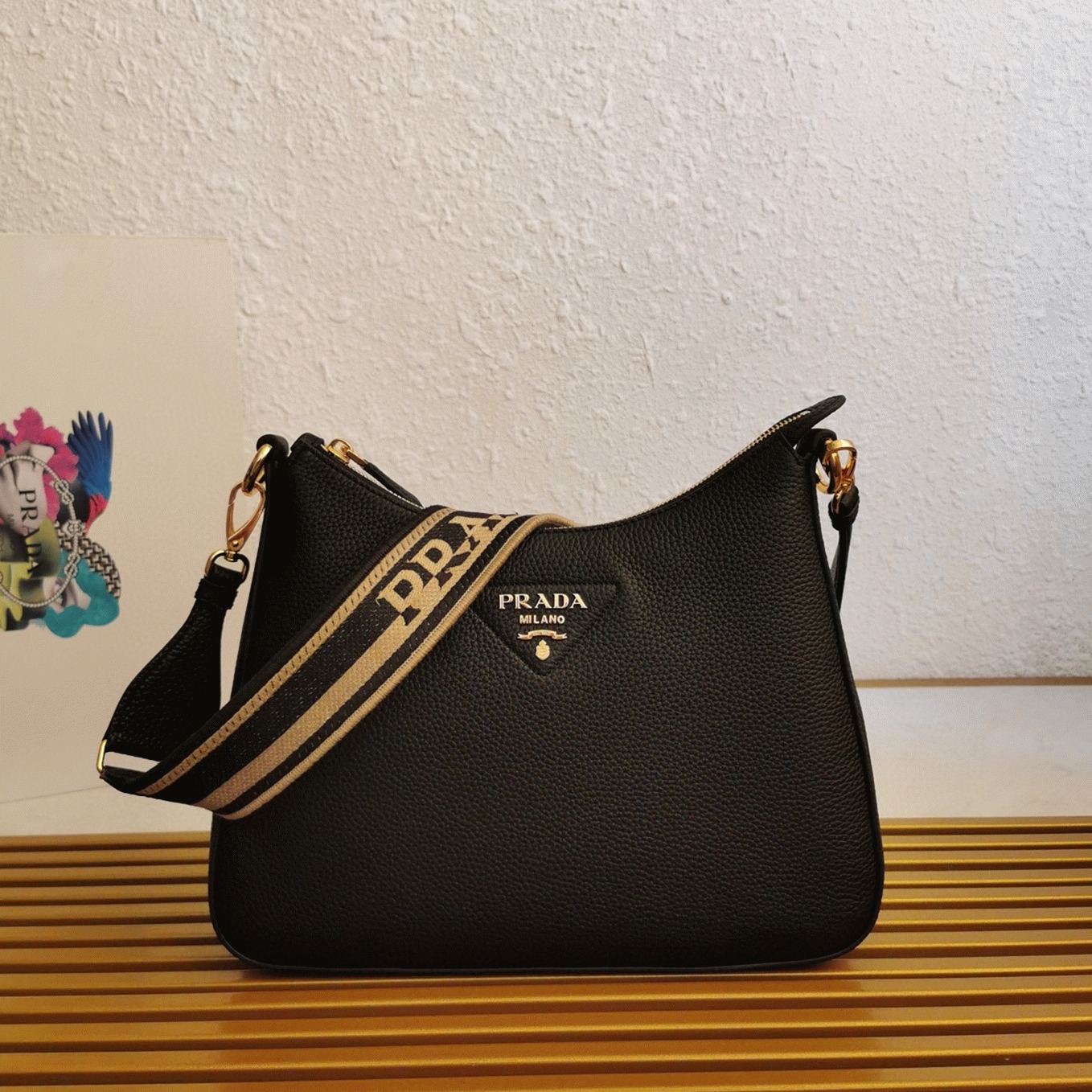 Prada Shoulder Bag Knockoff in Black