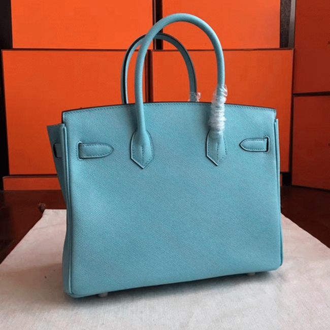 Blue Atoll Imitation Luxury Hermes Birkin 30cm Tote