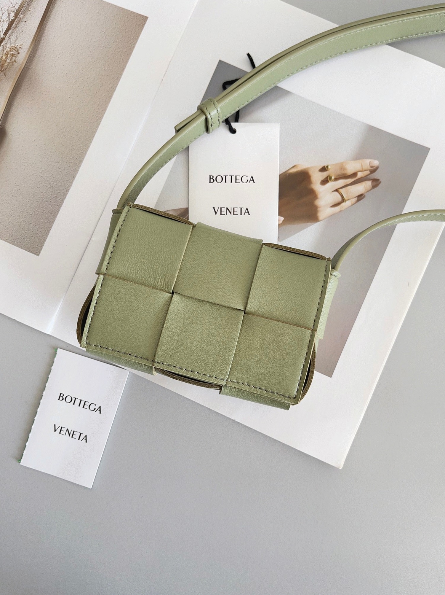 Top Quality Faux Bottega Veneta Candy Cassette Bag In Travertine