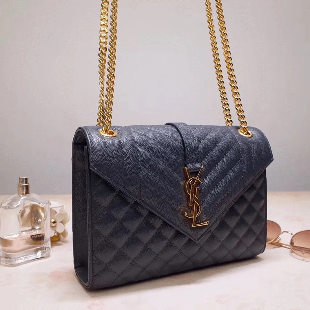 Fake Saint Laurent Envelope Medium Bag Navy