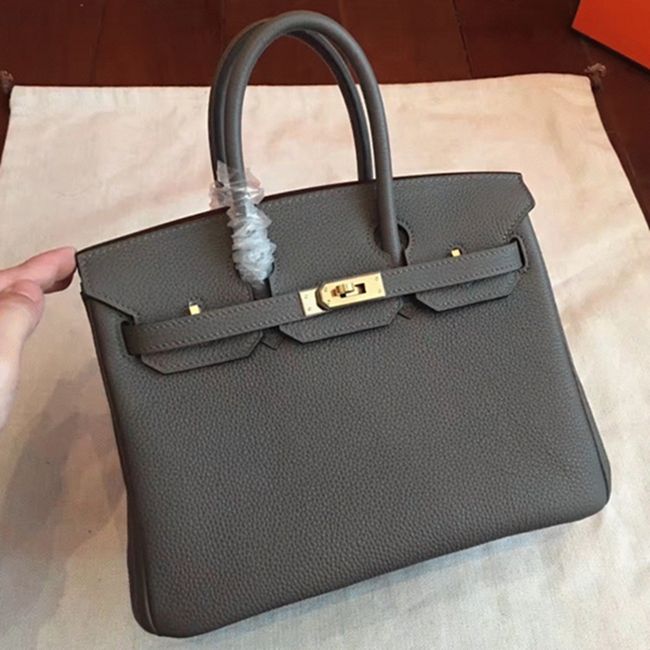 Vert Gris Hermes Birkin 25cm High-End Copy Handbag