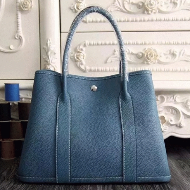 Jean Blue Fake AAA Hermes Garden Party 36cm Large Tote Bag