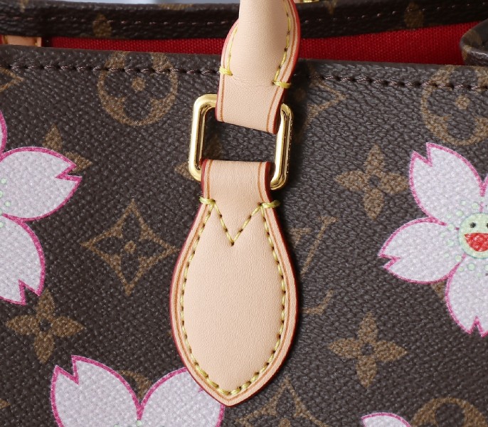 LV X TM Monogram Canvas Onthego MM With Cherry Blossom