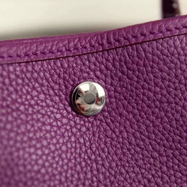 Purple Fake Hermes Garden Party 30cm Fashion Tote