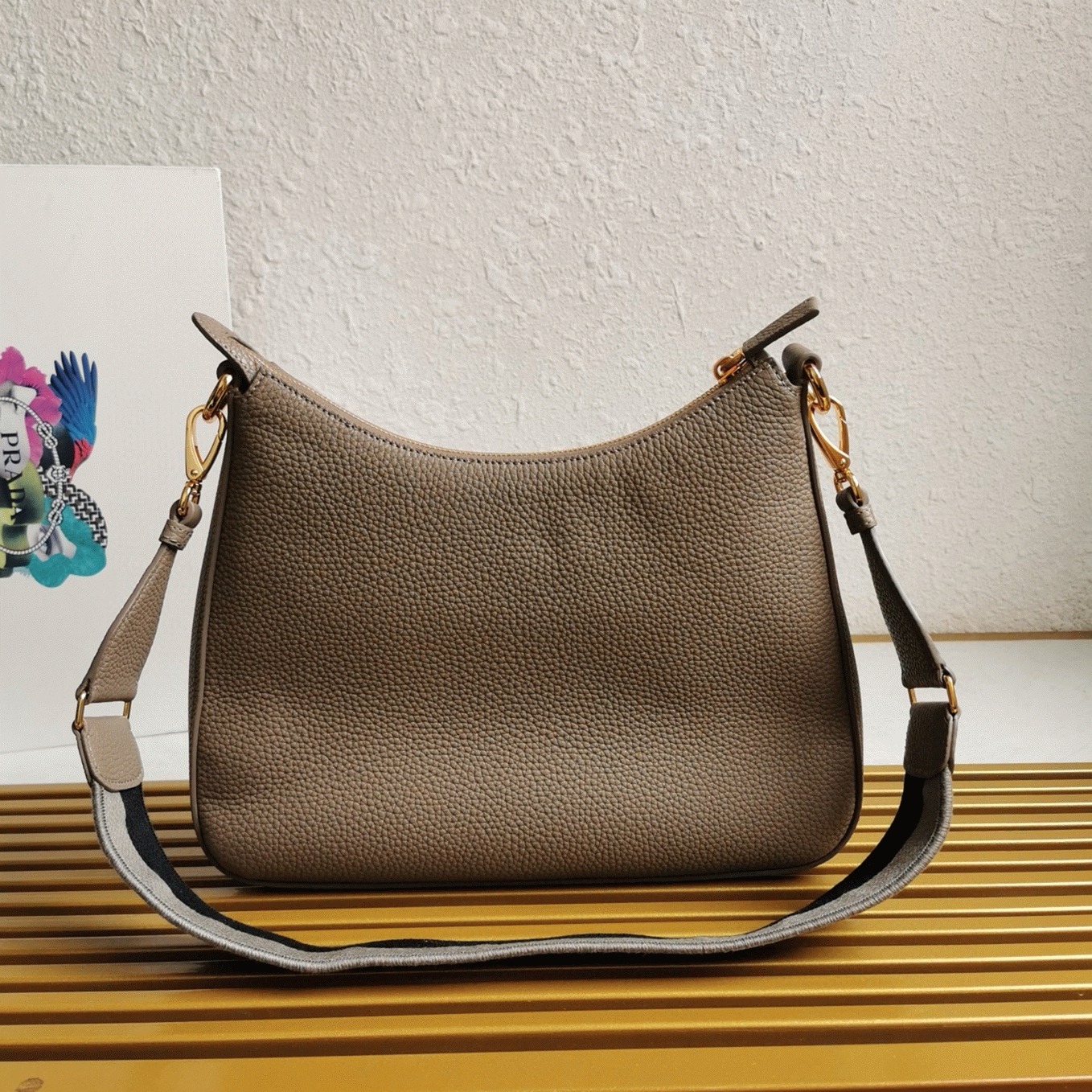 Prada Shoulder Bag Fake in Grey