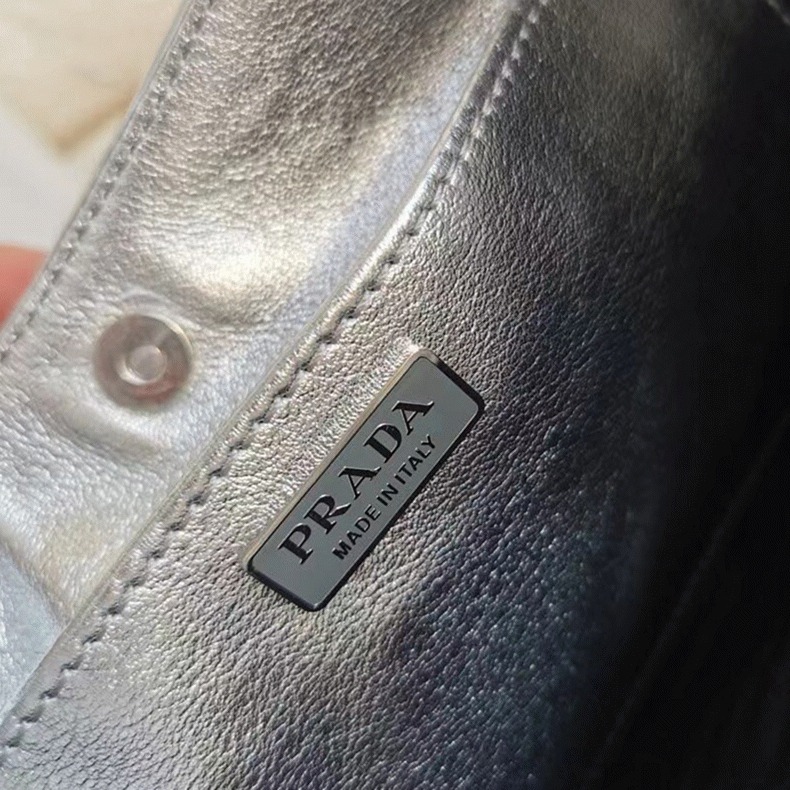 Silver Prada Cleo Small Bag Fake