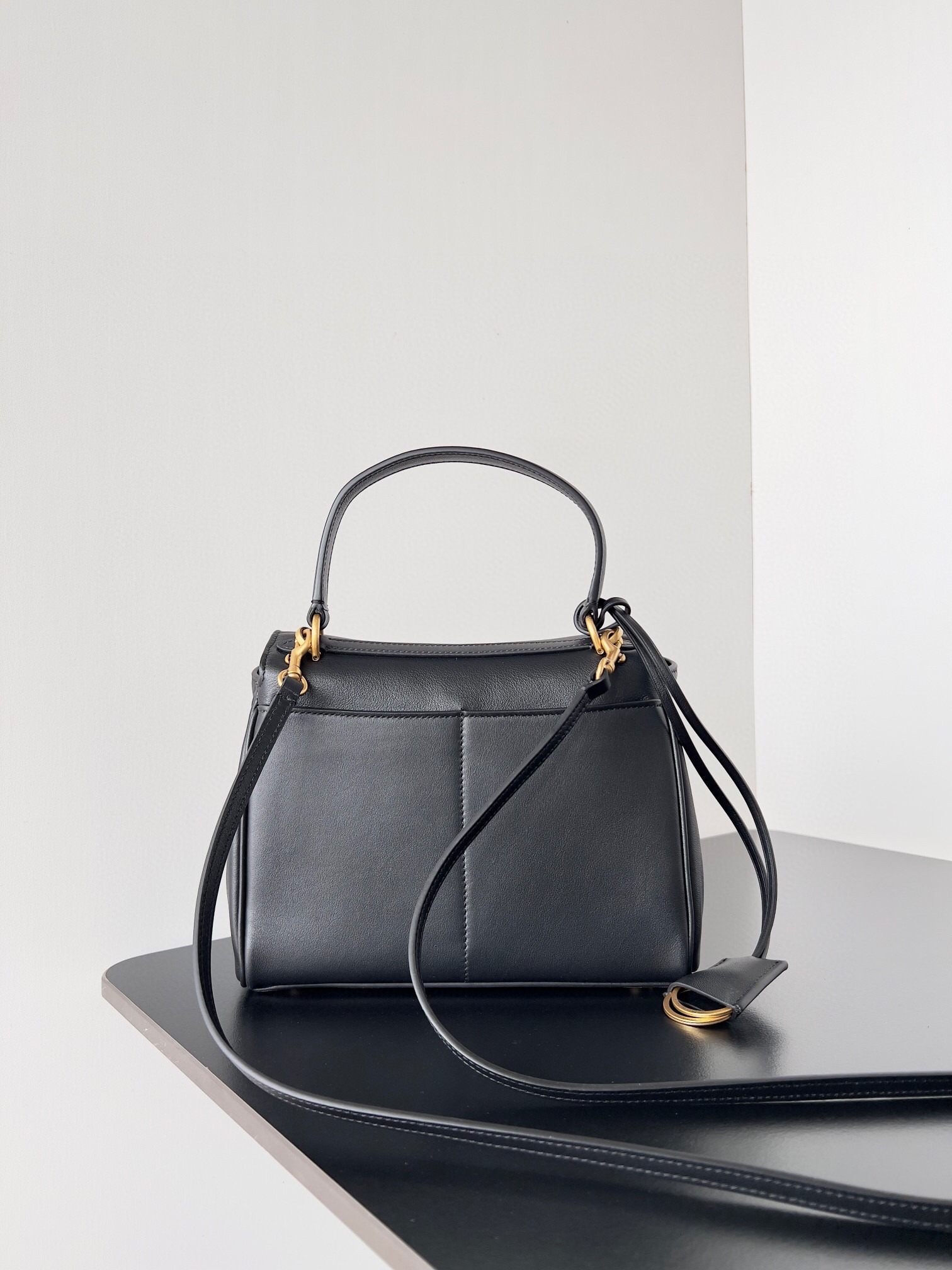 Knockoff Balenciaga Rodeo Mini Bag Black Calfskin