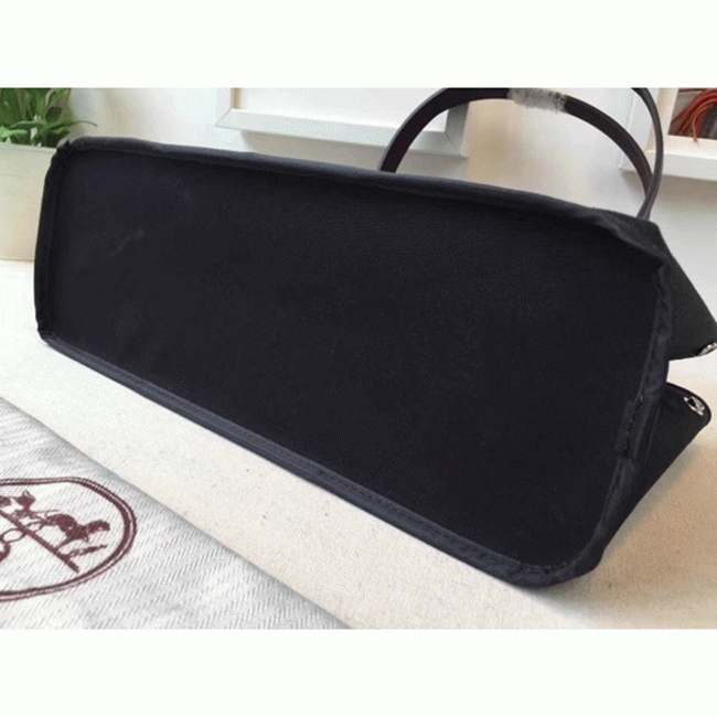 Black Canvas Fake Luxury Hermes Cabag Elan Stylish Tote
