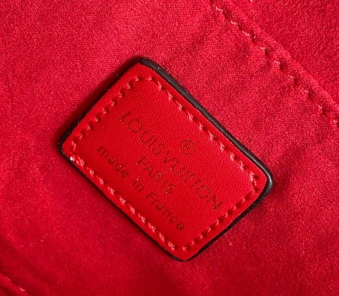 Louis Vuitton Dauphine Lugano MM Bag In Bloody Mary Red
