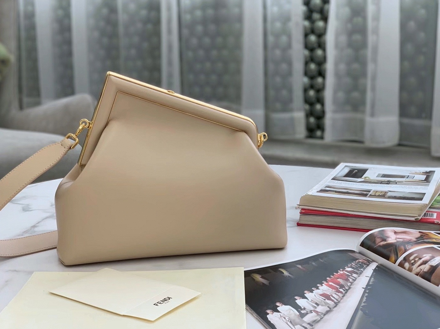 Top Quality Knockoff Fendi First Small Bag In Beige